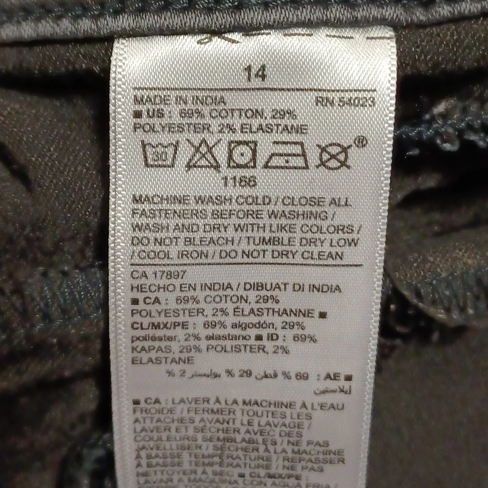 Old Navy Jeggings Girls 14 Black‎ Ballerina Black Rinse Zipper Faux Pocket Pants